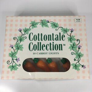 New Cottontale Collection 10 Carrot Lights String Easter Spring Decor Vintage